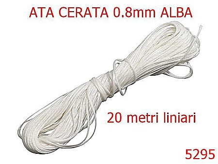 Ata Pentru Cusut - 5295/Ata Cerata Pentru Cusut Manual-0.8-mm-poliester--alba-----
