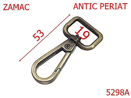 Noutati - 5298A/Carabina Marochinarie Pentru Posete Si Genti-19-mm-zamac--antic periat-----