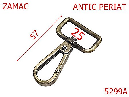 Noutati - 5299A/Carabina Marochinarie Pentru Posete Si Genti-20-mm-zamac--antic periat-----