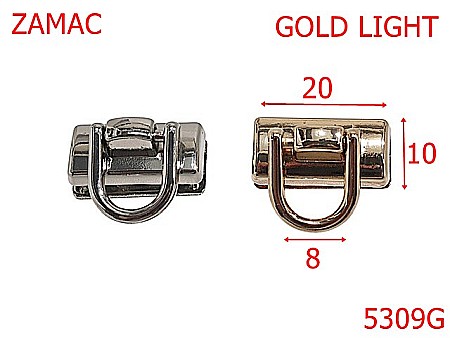 Sustinatori poseta - 5309G/Minisustinator Poseta Borseta-20X10-mm-zamac--gold light-----