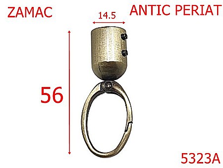Noutati - 5323A/Carabina Snur Maner Art Marochinarie-14.5-mm-zamac--antic periat-----