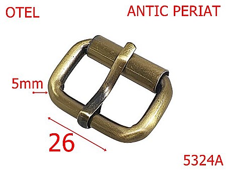 Noutati - 5324A/Catarama Cu Rola Pentru Pielarie , Marochinarie-26-mm-otel-5-antic periat 7C8-7C4
