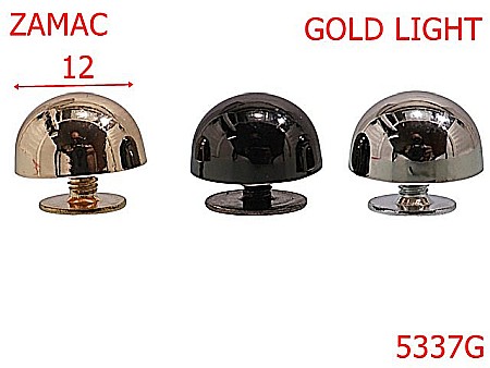 Noutati - 5337G/Picioruse Cu Surub Pentru Fund De Poseta-12-mm-zamac--gold light---AE2