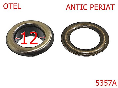 Ocheti - 5357A/Ochet Pentru Pielarie -12-mm-otel--antic periat-----