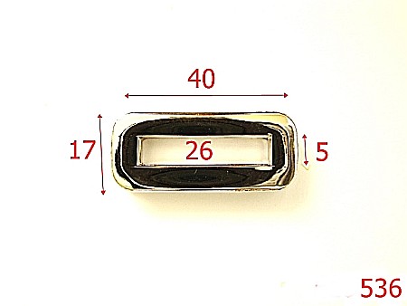 Ocheti - 536/OCHETI DREPTUNGHIULARI ZAMAK 26MM NIKEL-26-mm---nichel---2G6--