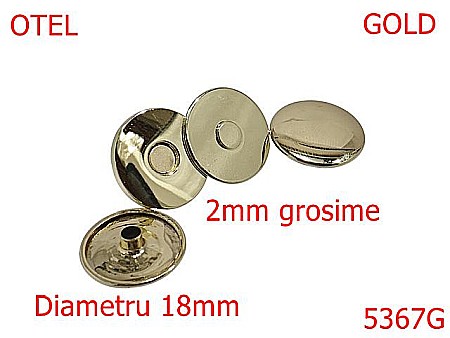 Noutati - 5367G/Magnet Aparent  Pentru Marochinarie-20-mm-otel-2-gold light-----