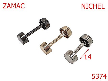 Noutati - 5374/Gantera Ornamentala Pentru Marochinarie Si Incaltaminte-14-mm-zamac--nichel-----
