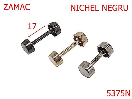 Noutati - 5375N/Gantera Ornamentala Pentru Marochinarie Si Incaltaminte-17-mm-zamac--nichel negru-----