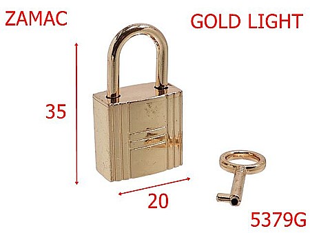 Noutati - 5379G/Lacatel Ornamental Pentru Marochinarie-20X35-mm-zamac--gold light-----