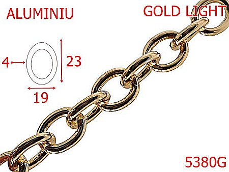 Noutati - 5380G/Lant Aluminiu Poseta Si Genti-19-mm-aluminiu--gold light--14B4