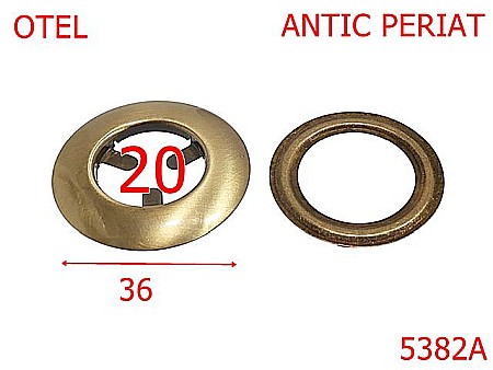 Ocheti - 5382A/Ochet Pentru Marochinarie-20-mm-otel--antic periat-----