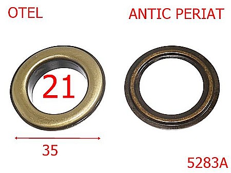 Ocheti - 5383A/Ochet Pentru Marochinarie-21-mm-otel--antic periat-----