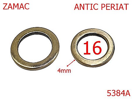 Noutati - 5384A/Inel Turnat Pentru Pielarie Si Marochinarie-16-mm-zamac--antic periat--4H4