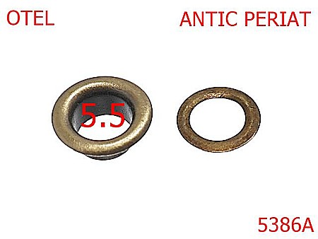 Ocheti - 5386A/Ochet Pentru Marochinarie-5.5-mm-otel--antic periat-----