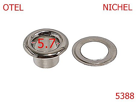 Ocheti - 5388/Ochet Bombat Pentru Marochinarie-5.7-mm-otel--nichel-----