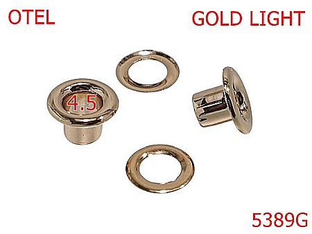 Ocheti - 5389G/Ochet Bombat Pentru Marochinarie-4.5-mm-otel--gold light-----
