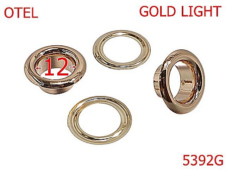Ocheti - 5392G/Ochet Bombat Pentru Marochinarie-12-mm-otel--gold light-----