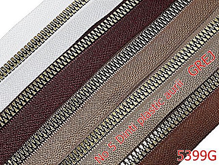 Fermoar - 5399G/Fermoar Plastic Dinti Auri Injectati-NO5----grej-----