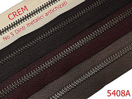 Fermoar metalic - 5408A/Fermoar Dinti Antic  Metalici-NO5----crem-----