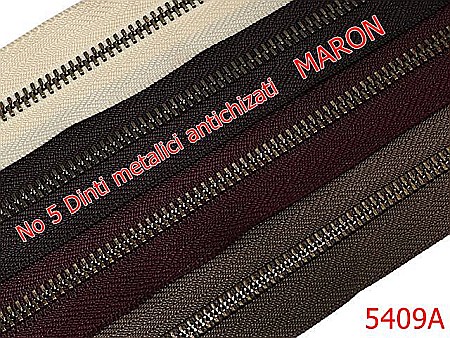 Fermoar - 5409A/Fermoar Dinti Antic  Metalici-NO5----maron-----