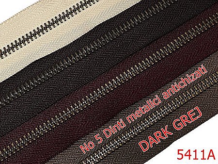Fermoar - 5411A/Fermoar Dinti Antic  Metalici-NO5----dark grej-----