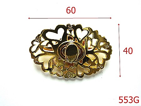 Inchizatori - 553G/INCHIZATOARE  POSETA 60*40 GOLD-60x40-mm---gold---12A2--C38