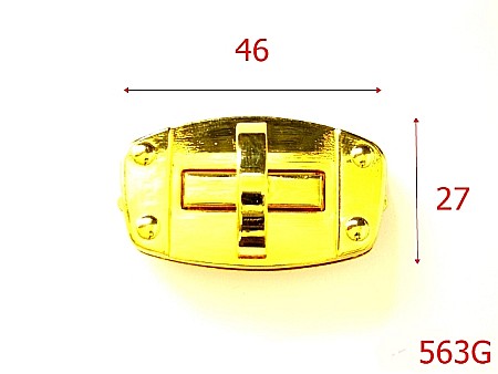 Inchizatori poseta - 563G/INCHIZATOARE POSETA 46*27MM GOLD-46x27-mm---gold-----C40