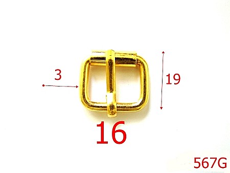 Catarame rola si 1 cui - 567G/CATARAMA CU ROLA  1.5 CM GOLD-16-mm-3-gold-----D1