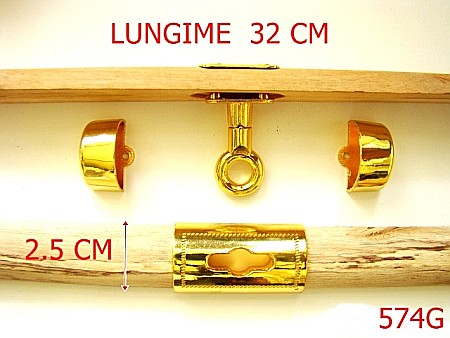 Inchizatori poseta - 574G/RAMA SEMIROTUNDA DIN LEMN LUGIME 32 CM-320-mm---gold-----