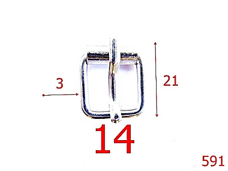 Catarame rola si 1 cui - 591/CATARAMA CU ROLA 14MM S3MM NIKEL-14-mm-3-nichel---6J3--K2