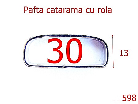Pasant pafta - 598/PAFTA 30MM CATARAMA CU ROLA NIKEL-30-mm---nichel---7L3/1B3/6H8/6F8-4H4-G16