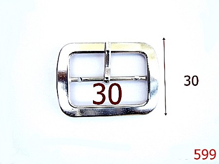 Catarame - 599/CATARAMA 30 CM ZAMAK /NIKEL-30-mm---nichel---6E2--L10