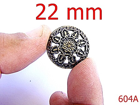 Accesorii metalice pentru marochinarie - 604A/ORNAMENT DISC  22 MM /ANTIK-22-mm---antic-----