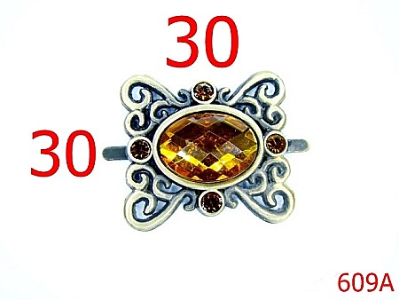 Accesorii metalice pentru marochinarie - 609A/ORNAMENT 3CMX3CM ANTIK-30X30-mm---antic-15A6----