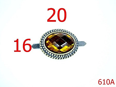 Accesorii metalice pentru marochinarie - 610A/ORNAMENT 2CMX1.6CM ANTIK-20X16-mm---antic-15A7--15A7-4B3--D3