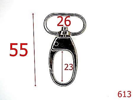 Carabine poseta - 613/CARABINA  25MM-26-mm---nichel---5C7-7G5/5D1--M37