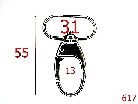 Carabine poseta - 617/CARABINA 31MM-31-mm---nichel--5D6-5E1--J2