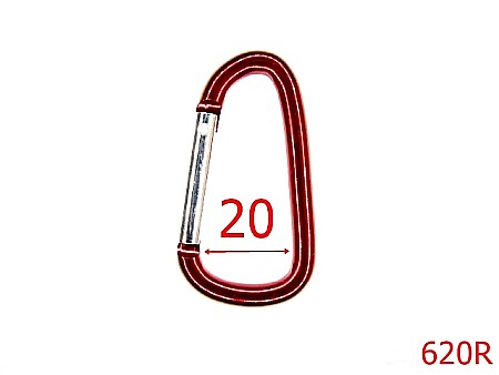 Carabine portchei - 620R/CARABINA ALUMINIU  ELOXAT-20-mm---ROSU--5M8-5A6-5A4--M20