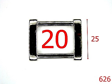 Inele dreptunghiulare - 626/INEL 20 MM ZAMAC-20-mm---nichel--3J6-3K4/7A3--S6