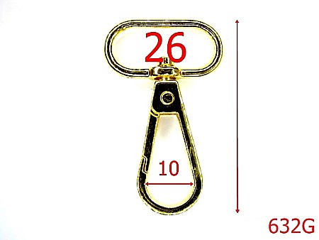 Carabine - 632G/CARABINA 26 MM GOLD-26-mm---gold--5H2-5B3--J5