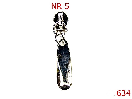 Cursori fermoar - 634/CURSOR FERMOAR PLASTIC NR 5-Nr 5-mm---nichel-----