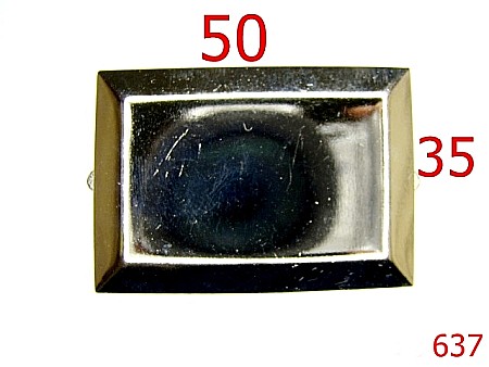 Placute ornamentale - 637/ORNAMENT DREPTUNGHIUAR-50X35-mm---nichel---3E7--G28