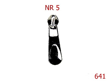 Cursori fermoar - 641/CURSOR FERMOAR PLASTIC NR 5-Nr 5-mm---nichel-----