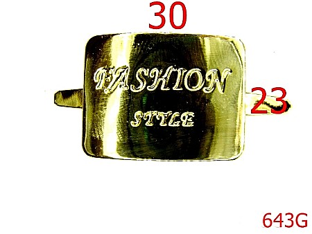 Accesorii metalice pentru marochinarie - 643G/ORNAMENT 30X23-30x23-mm---gold-15A7--15A7-3H7--G37