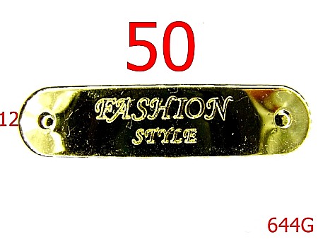 Accesorii metalice pentru marochinarie - 644G/ORNAMENT -50-mm---gold-----D28