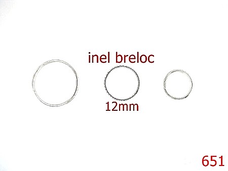 Inele breloc - 651/INEL SPIRALAT 12MM-12-mm---nichel---4E6/4F5--G4