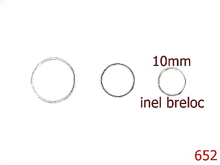Inele breloc - 652/INEL SPIRALAT 10MM-10-mm---nichel---4E1--G1