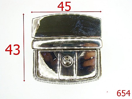 Inchizatori servieta - 654/INCHIZATOARE SERVIETA   -45X43-mm---nichel---12G13-12i3--R39