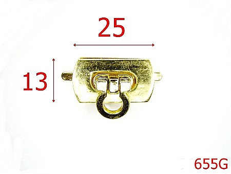 Inchizatori poseta - 655G/INCHIZATOARE POSETA -25x13-mm---gold-----