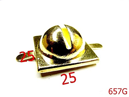 Picioruse fund - 657G/PICIORUS METALIC-25x25-mm---gold-----D7